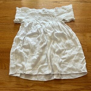 Brandy melville white flowy off the shoulder top